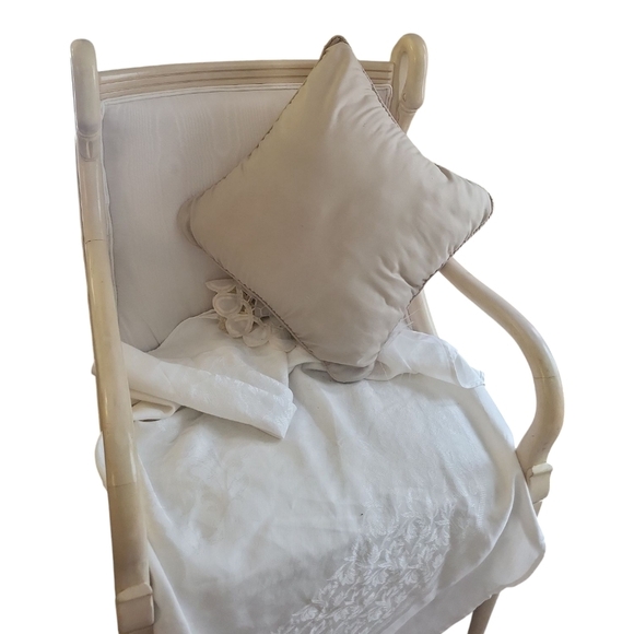 Jacobean Printed Decorative Throw Pillow Floral Chevron Dots Teal Pink White - Picture 3 of 4